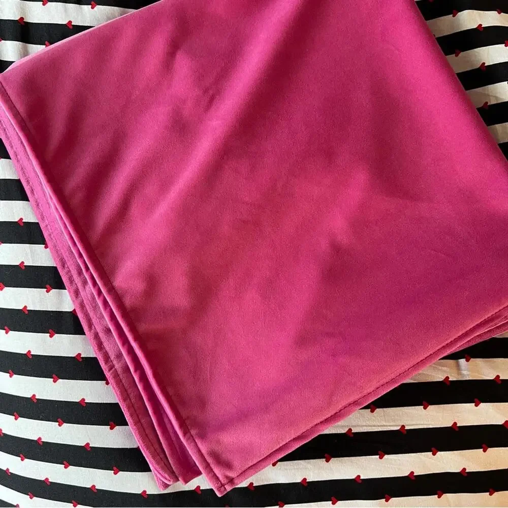 🆕 HOT PINK VELVET Euro Accent Pillow Covers Luxury High End Hotel Vibes